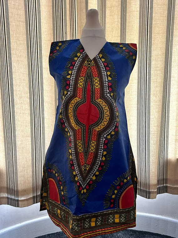 Royal Blue Dashiki Dress  Mina Chi